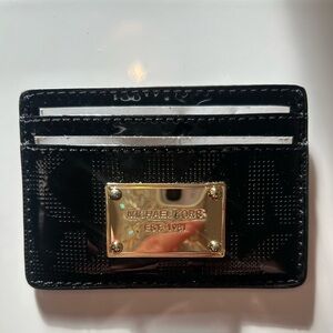 Michael Kors Black and Gold Card Case. NWT